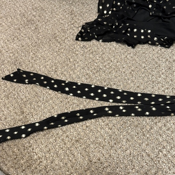 City Studio Black Dress with Long Sleeves With Removable Waist Tie - Picture 4 of 6